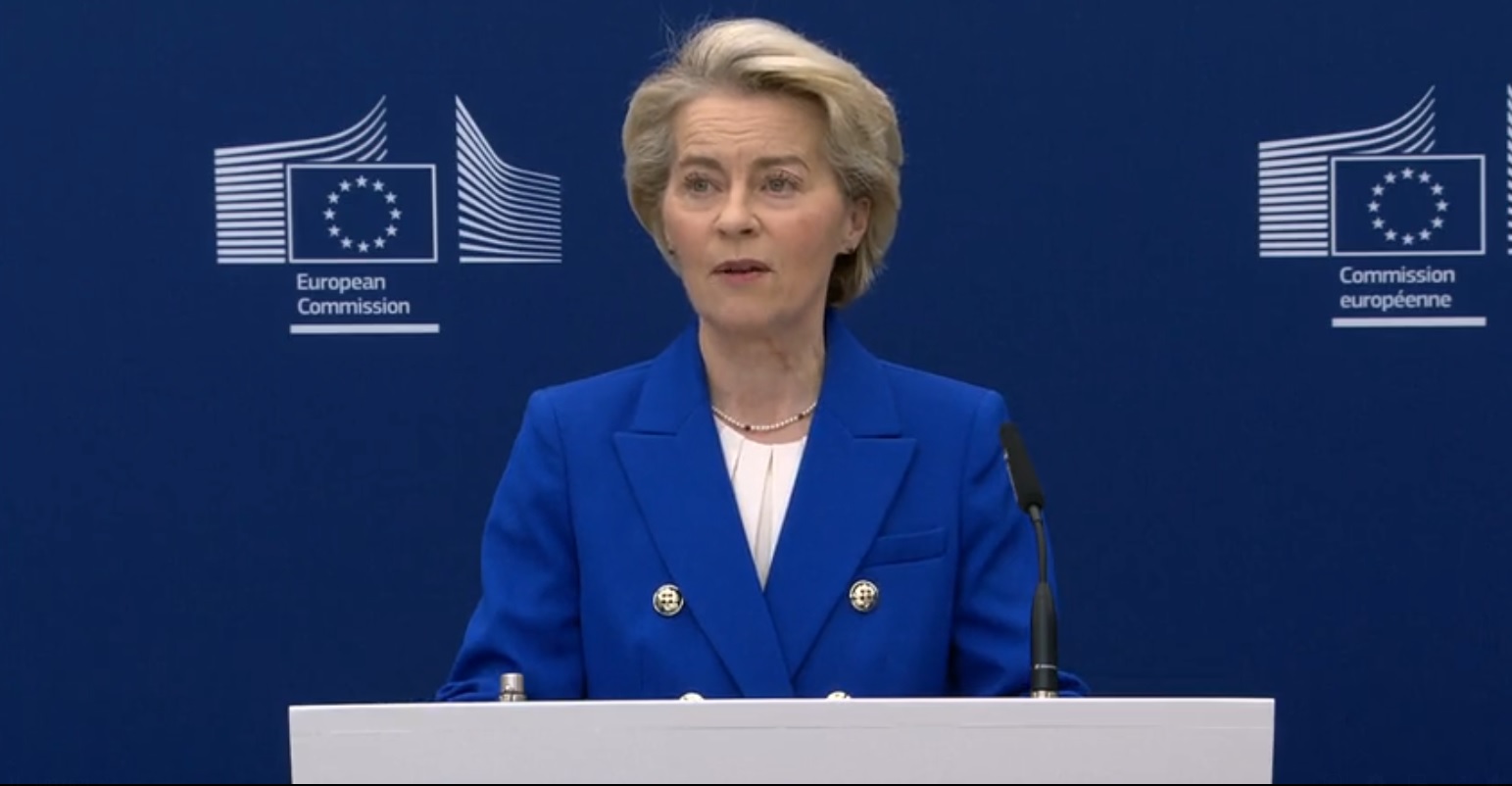 Președinta Comisiei Europene Ursula von der Leyen a anunțat într-o conferință de presă un plan în cinci puncte pentru reînarmarea Europei.|Foto: Comisia Europeană în România - Facebook