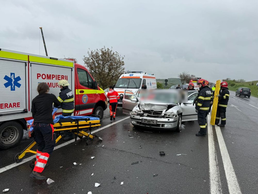 Accident între două mașini, în Vâlcele| Foto: ISU Cluj