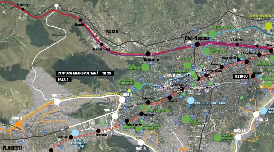 Luni, 12 mai 2025, va fi semnat contractul pentru lotul 2 al Centurii Metropolitane a Clujului| Foto: Randare proiect