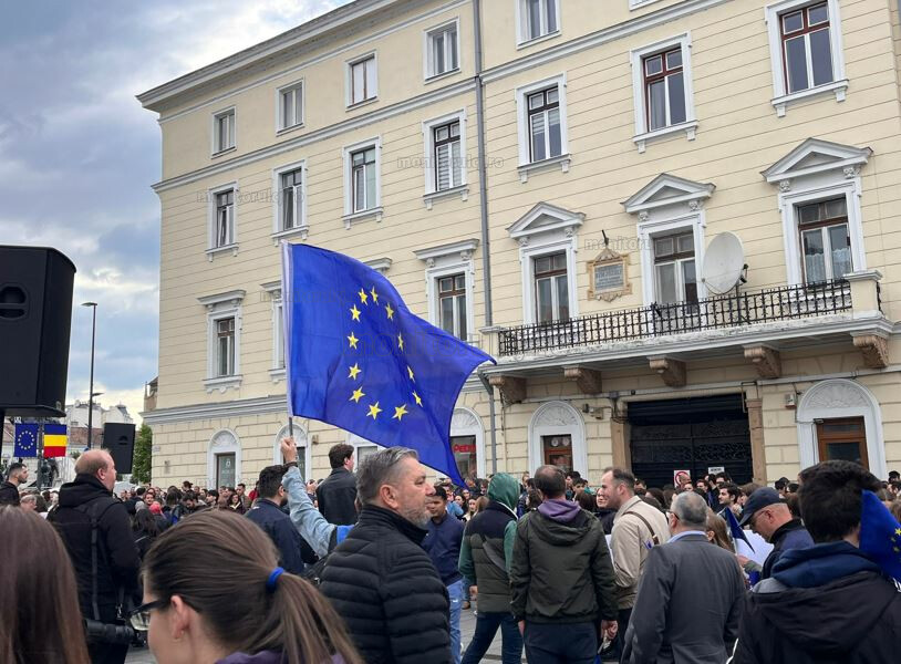 Marș pentru democrație la Cluj-Napoca, în ultima zi de campanie| Foto: Ana GREAVU - monitorulcj.ro