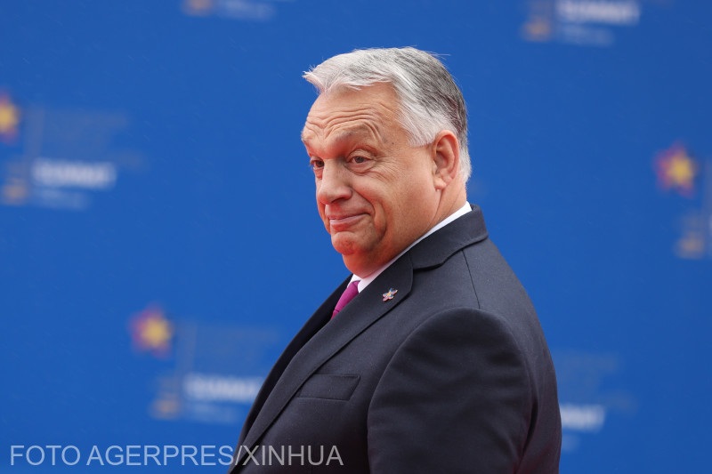 Viktor Orban l-a felicitat pe Nicușor Dan. Foto: Prim-ministrul ungar Viktor Orban la cel de-al șaselea summit al Comunității Politice Europene (EPC) la Tirana, Albania, pe 16 mai 2025. Zhao Dingzhe / Xinhua/ Agerpres