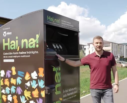 Bogdan Pivariu anunță implementarea proiectului pentru susținerea economiei circulare în Florești: containere pentru colectarea textilelor şi hainelor uzate, amplasate în mai multe zone din comună|Sursa: Bogdan Pivariu – Facebook