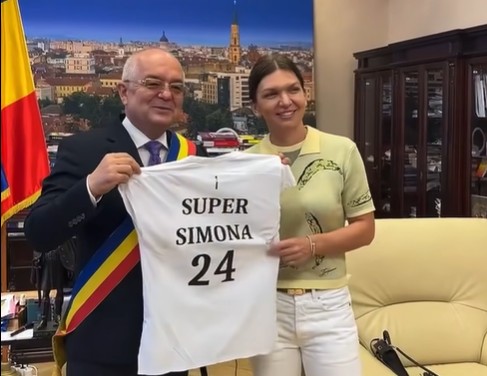 Emil Boc și Simona Halep | Foto: Emil Boc - Facebook