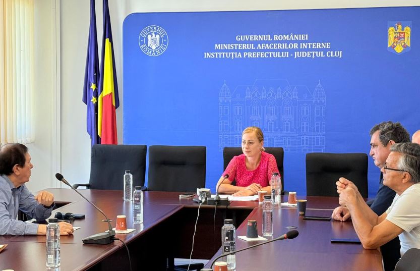 Ședința Comitetului pentru Dialog Social, la Instituția Prefectului Județul Cluj, privind aplicarea măsurilor guvernamentale|Foto: Instituția Prefectului - Județul Cluj -  Facebook