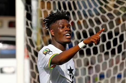 Yeboah a debutat și pentru selecționata U23 a țării sale | Foto: CFR 1907 Cluj Facebook
