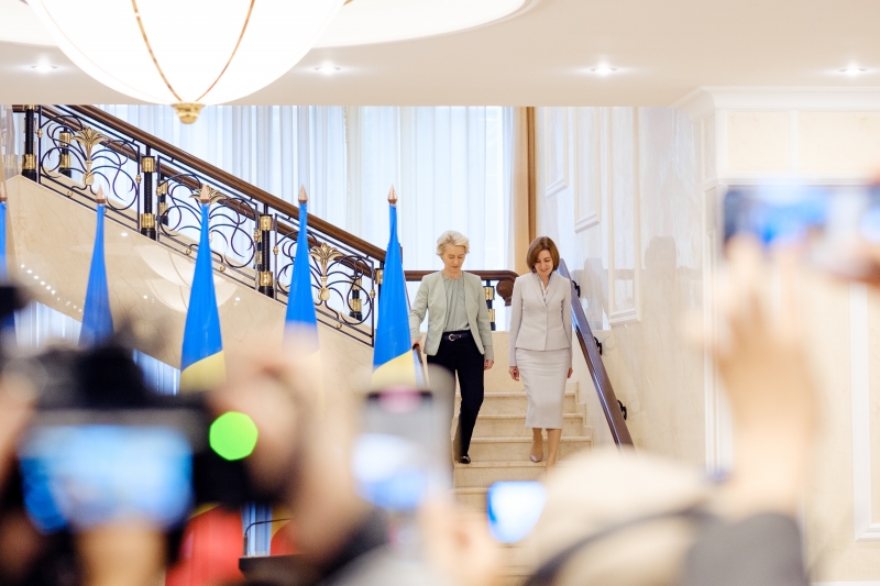 Ursula von der Leyen și Antonio Costa, la primul summit UE - Republica Moldova, desfășurat săptămâna viitoare la Chișinău|Foto: presedinte.md