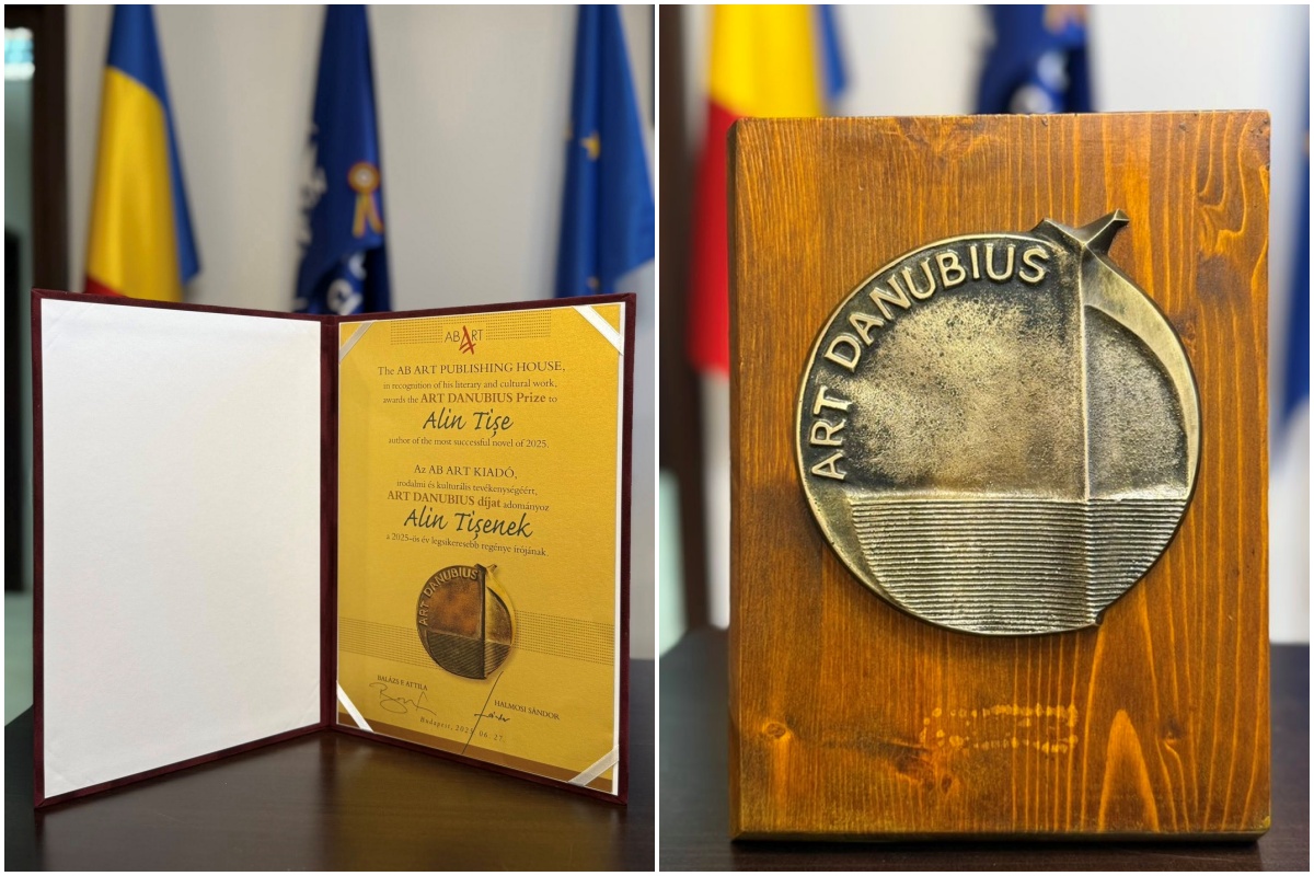 Alin Tișe, premiat la prestigiosul Târg de Carte de la Budapesta: „Un moment important al vieții mele «scriitoricești»!”| Foto: Alin Tișe - Facebook