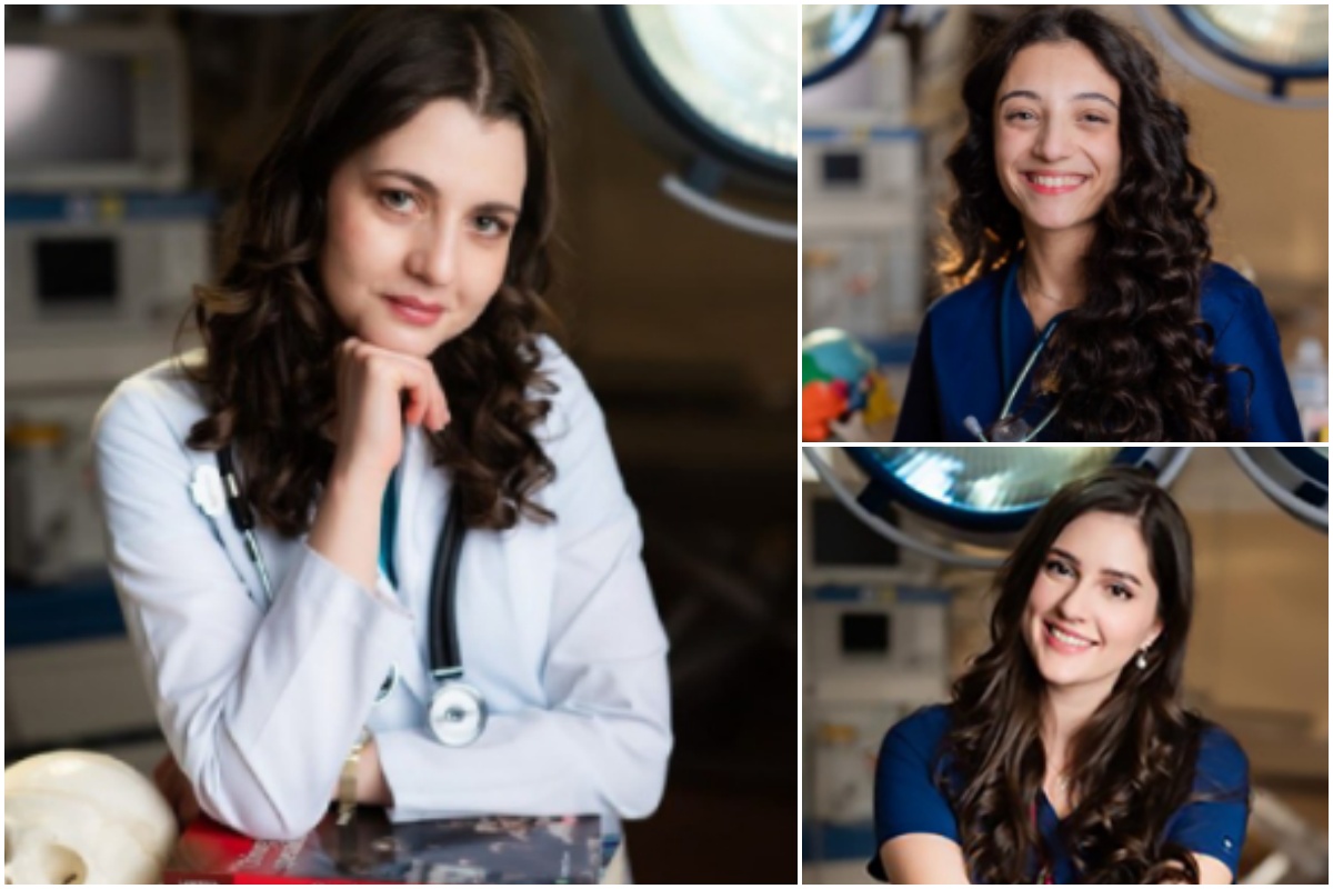 Adriana Cezara Damian Buda – Șefa promoției programului în limba română ; Olivia Paris – Șefa promoției programului în limba franceză și Ioana Gabriela Moroșan – Șefa promoției programului în limba engleză | Foto: UMF Cluj - Facebook