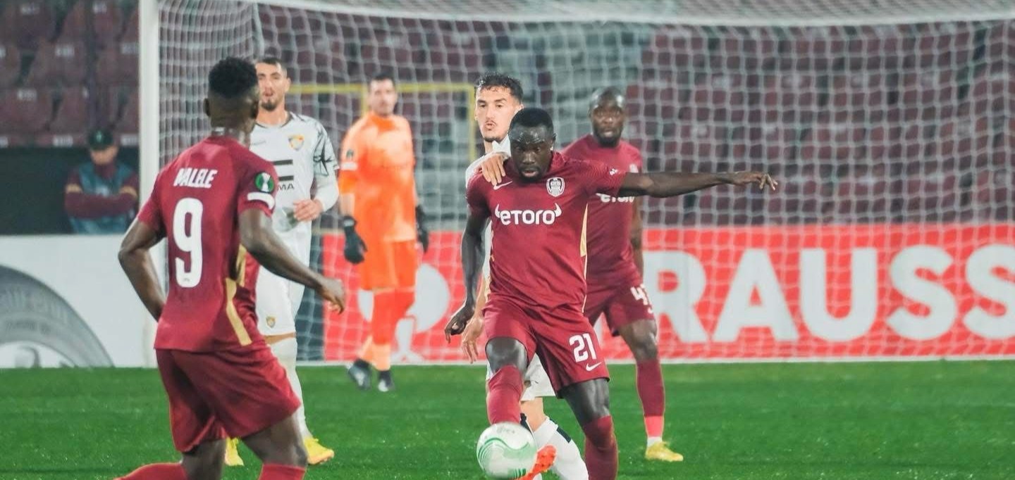 Nana Boateng a marcat golul victoriei în meciul cu Ballkani, din grupele Conference League | Foto: CFR 1907 Cluj Facebook