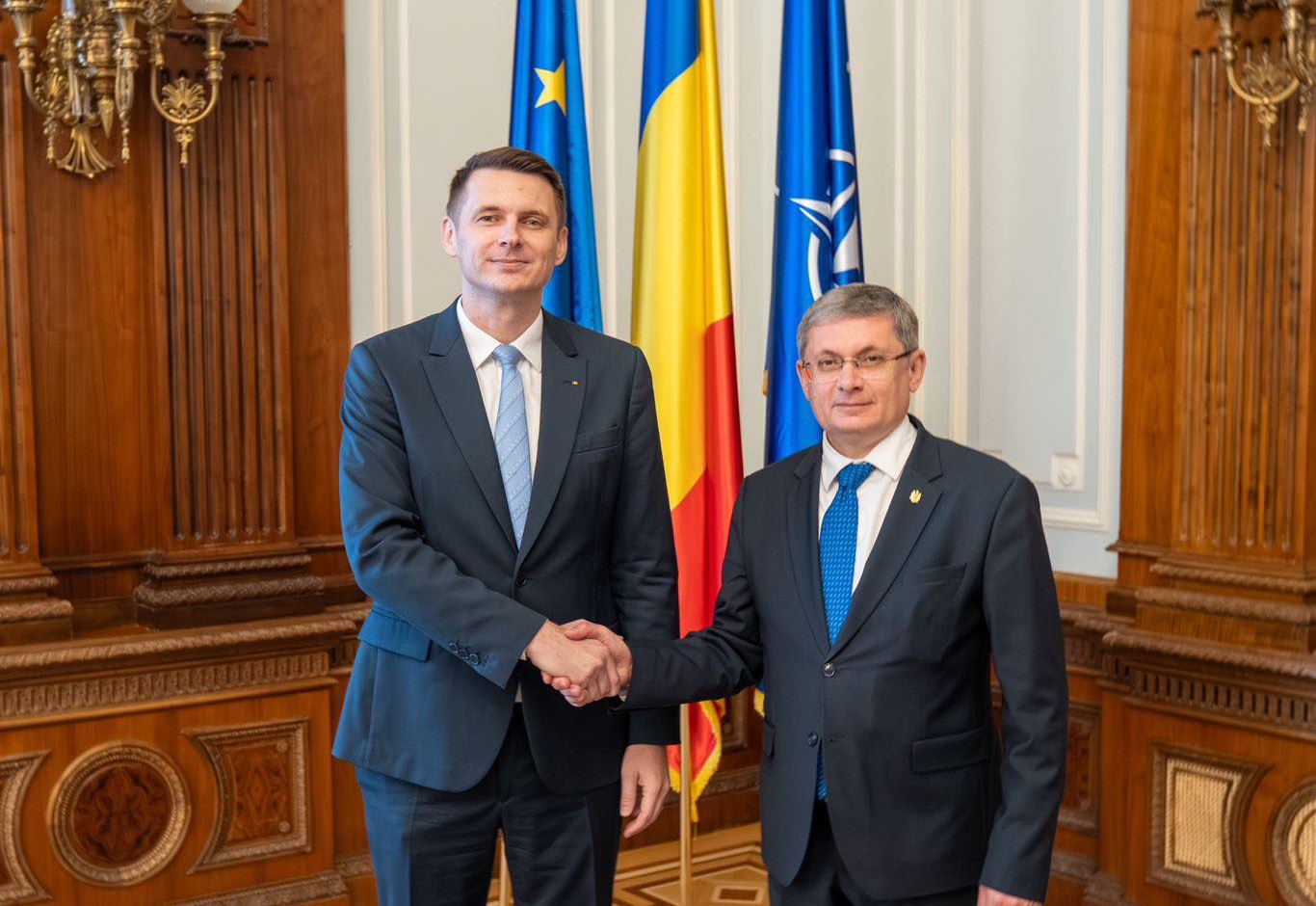 Mircea Abrudean, președintele Senatului, întrevedere cu președintele Parlamentului Republicii Moldova: „Cele două state au o colaborare strânsă”| Foto: Abrudean Mircea - Facebook