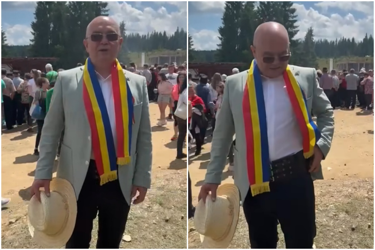 Primarul Emil Boc, cu pălărie de paie, centură și fular tricolor la Mărișel | Foto: Emil Boc - Facebook