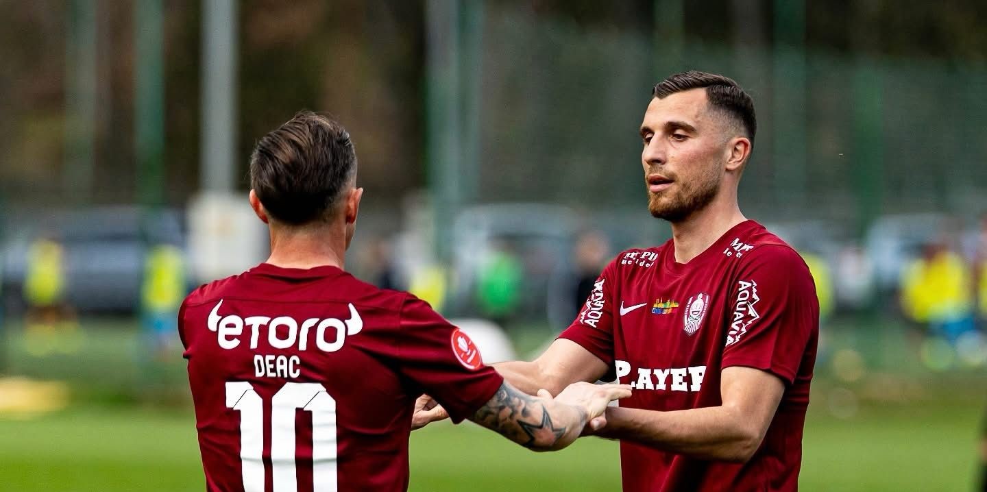 Juric (cu fața) a jucat doar 8 meciuri pentru CFR | Foto: CFR 1907 Cluj Facebook