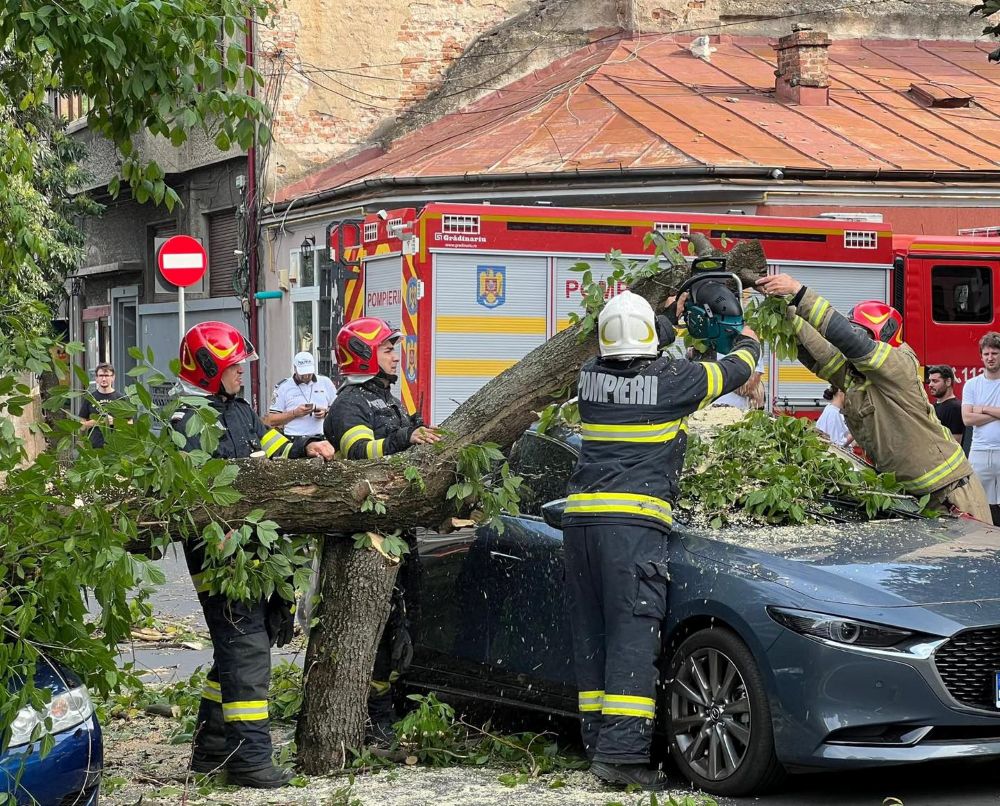 Furtuna a creat probleme în București | Foto: IGSU - Facebook