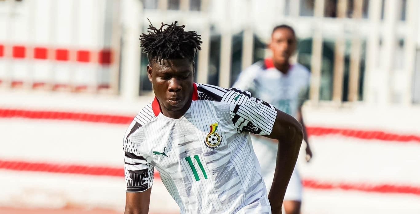 Yeboah are 3 prezențe și 3 goluri pentru selecționata U23 a țării sale | Foto: CFR 1907 Cluj Facebook