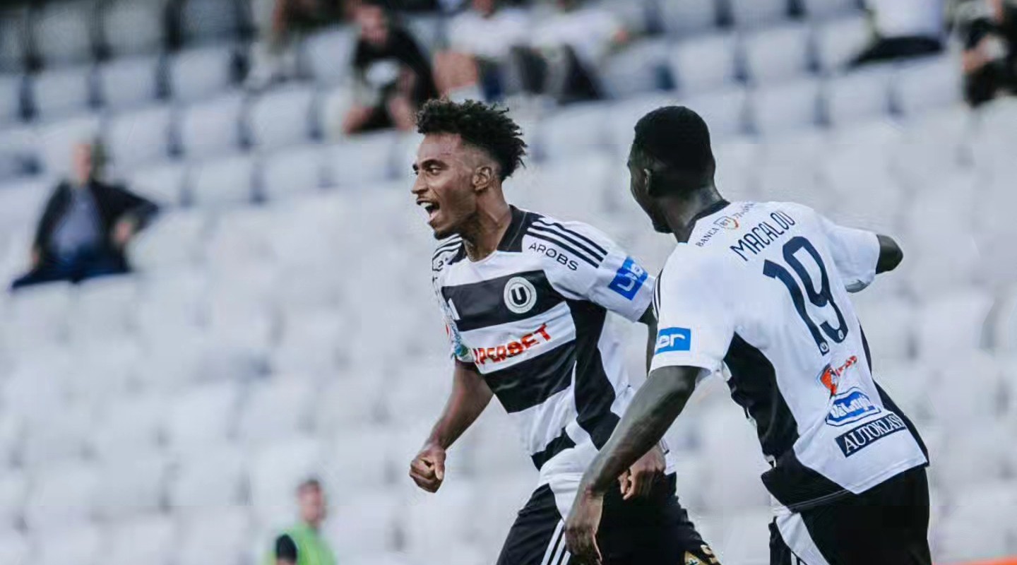 Capradossi a marcat primul său gol pentru „U” Cluj | Foto: FC Universitatea Cluj