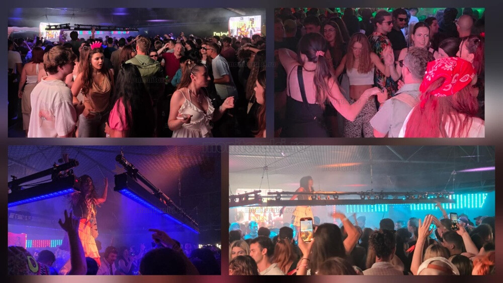 Încă de la primele sunete de manele, tinerii nu s-au mai dat plecați de la scenă| Foto: colaj monitorulcj.ro