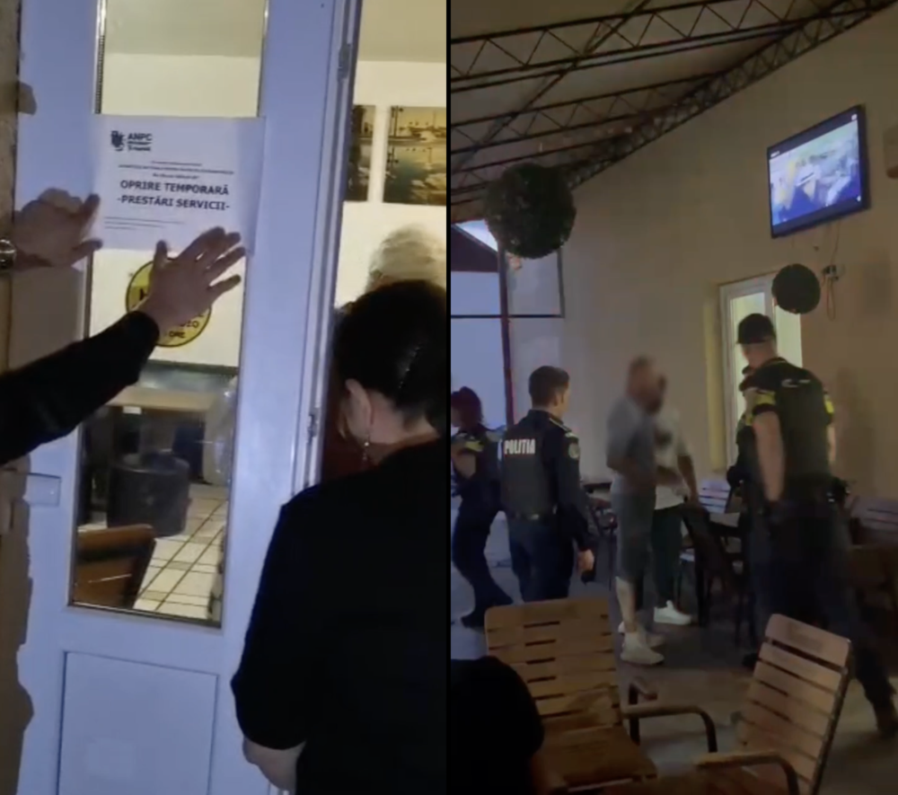Un bar din Turda a fost închis temporar | Foto: captură video IPJ Cluj