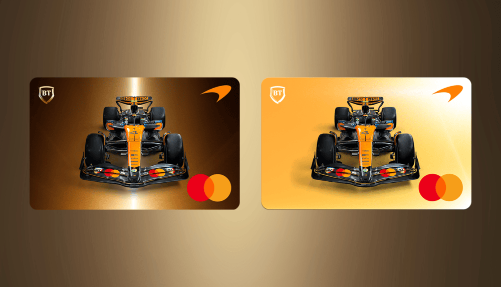 Design-ul cardurilor BT lansate în parteneriat cu Mastercard și Ehipa McLaren din Formula 1 | Foto: Banca Transilvania