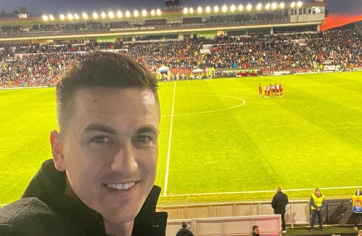 Florin Gardoș, pe stadionul CFR-ului | Foto: Florin Gardoș Facebook