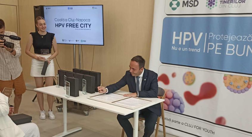Lansarea Coaliției „HPV Free City”, Cluj-Napoca, iunie 2025. Deputatul Ovidiu Cîmpean (PNL Cluj): „Prin intermediul unui program național real de vaccinare, putem reduce cu peste 90% cazurile de cancer de col uterin” |Foto: monitorulcj.ro