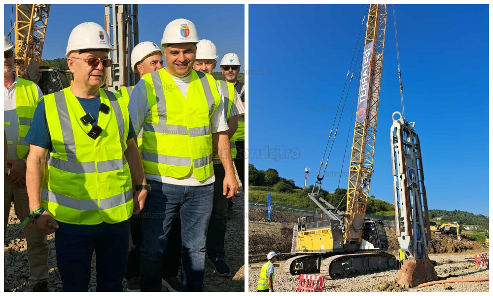 Viceprimarul Dan Tarcea și primarul Emil Boc au participat, luni, la  săpăturile pentru lansarea „cârtițelor” în subteran| Foto: Bianca PREDA – monitorulcj.ro