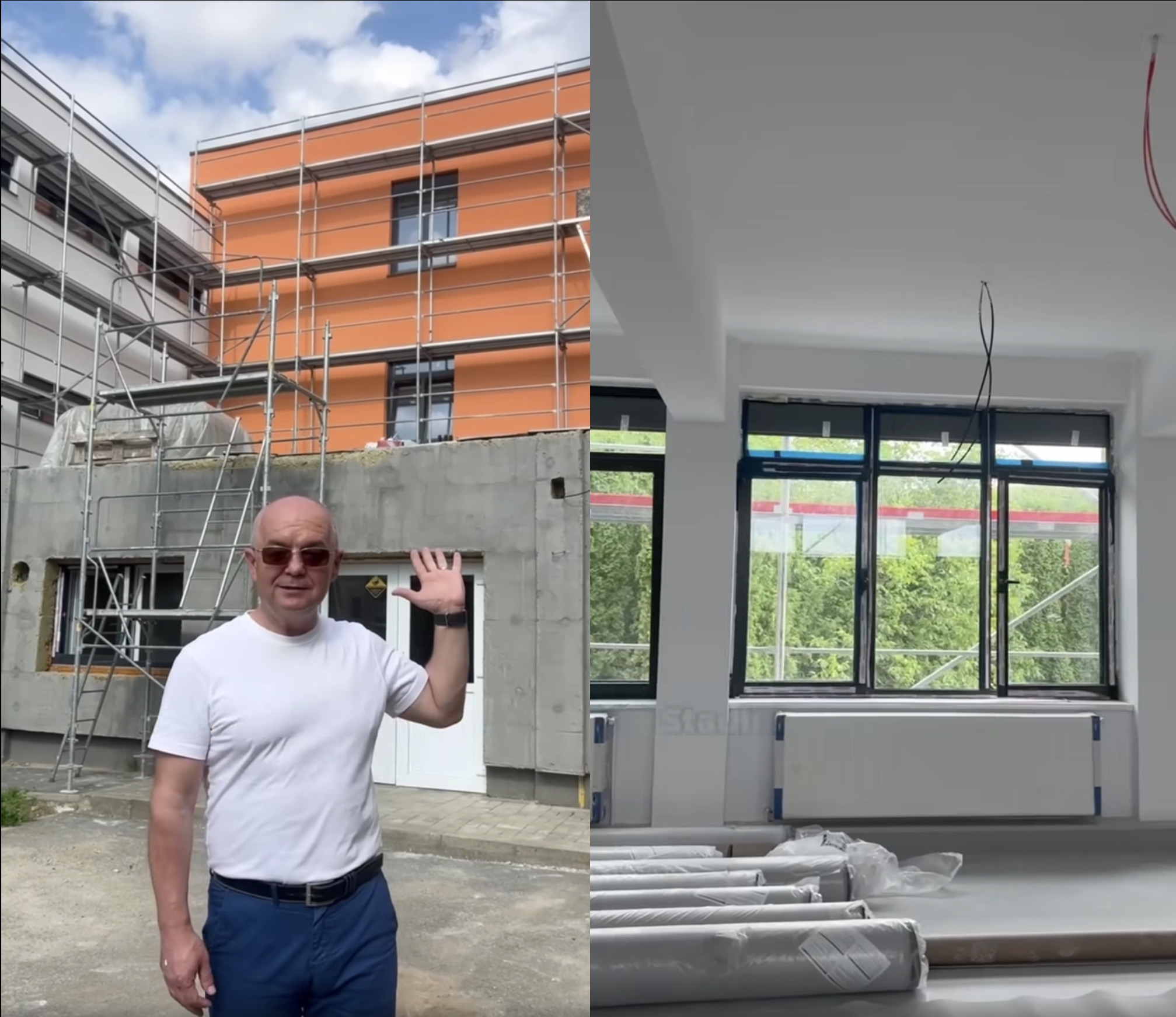 641 de elevi de la școlile „Ion Creangă” și „Iuliu Hațieganu” din Cluj-Napoca vor învăța într-o clădire modernizată | Foto: Captură video Facebook, Emil Boc