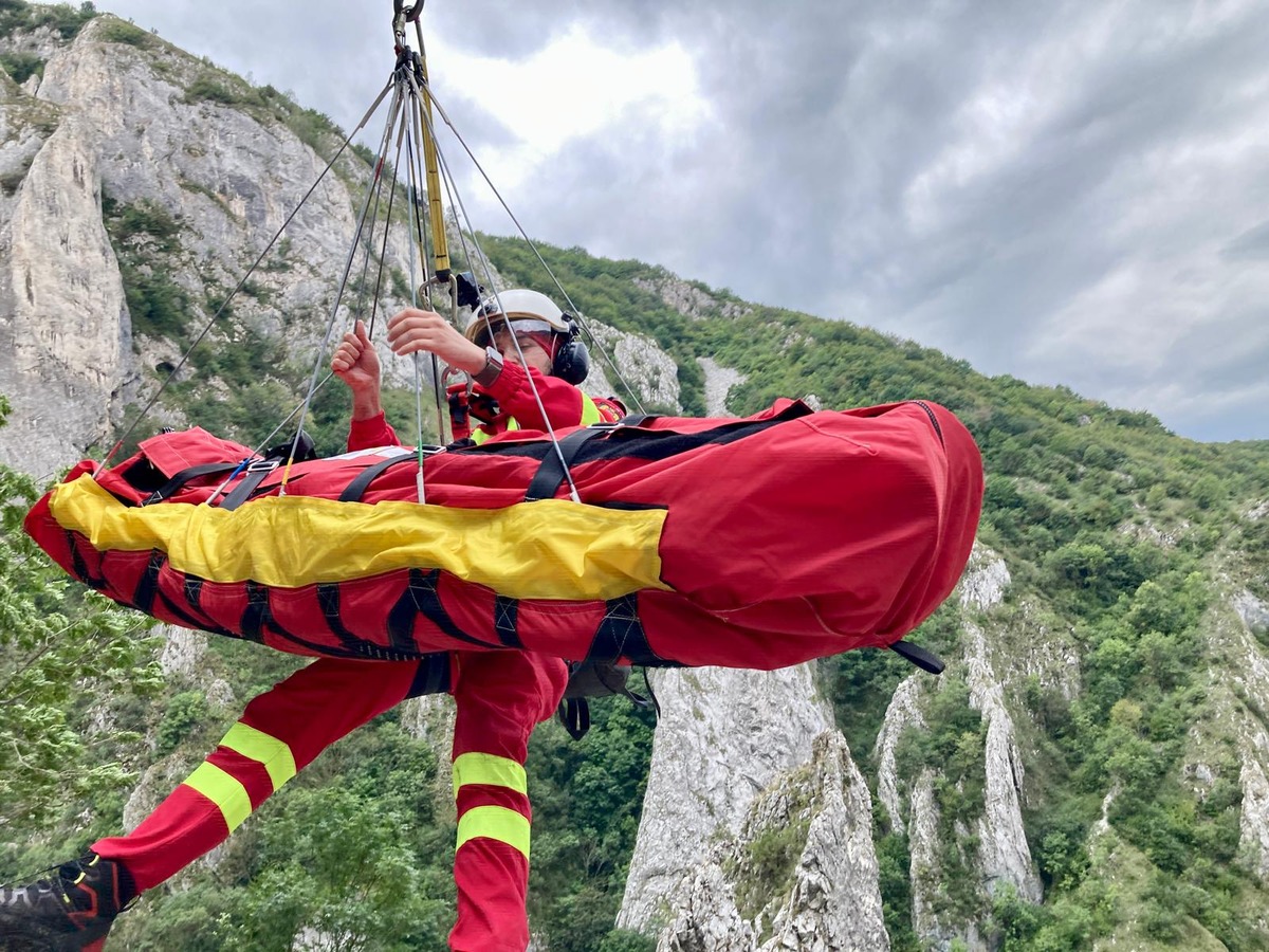 Turist salvat cu elicopterul la Cheile Turzii | Foto: Consiliul Județean Cluj