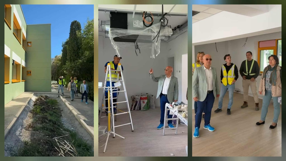 Emil Boc, în vizită la clădirea unde se vor întoarece 240 de elevi de la Creșa „Scufița Roșie” și fosta Grădiniță „Dumbrăvioara” | Foto: captură video Facebook, Emil Boc