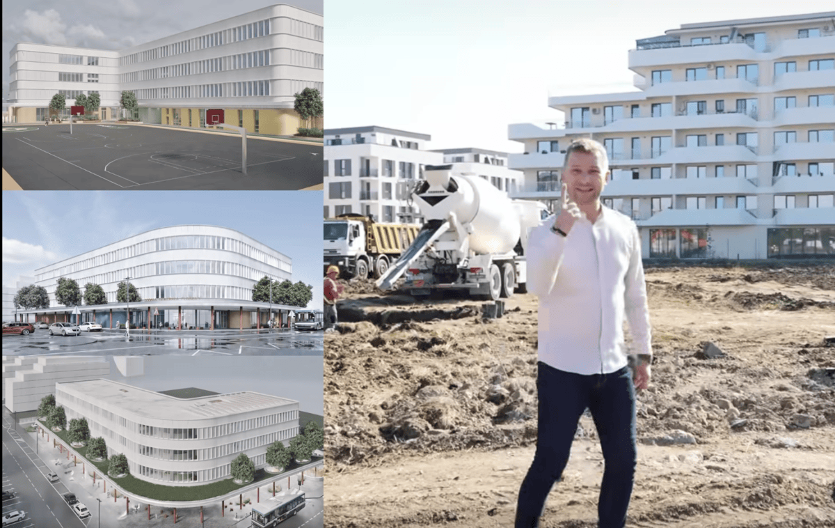 Start lucrări la școala de 55 de mil. euro din Florești | Foto: Captură video Facebook, Bogdan Pivariu