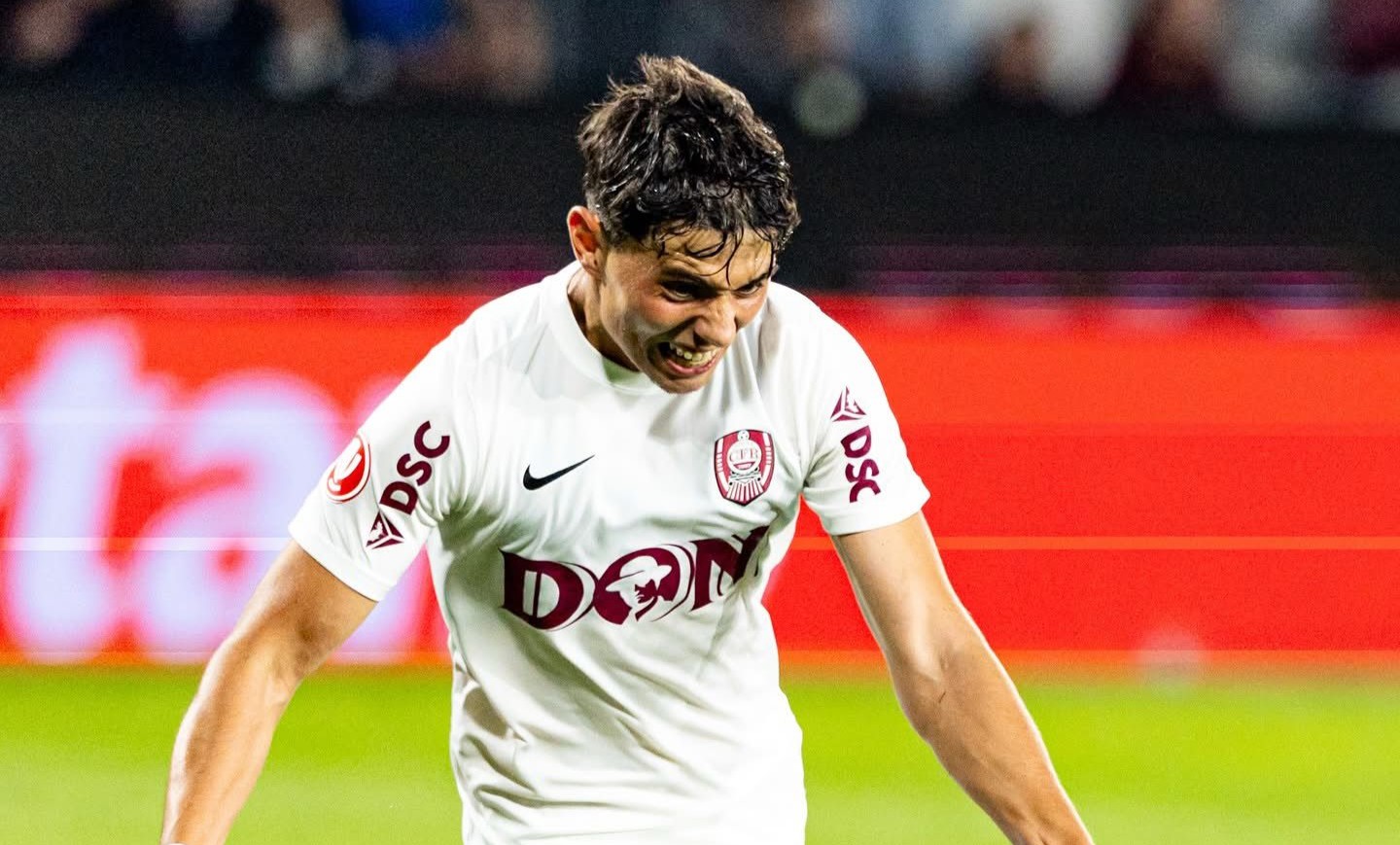 Dumbravanu, după primul său gol la CFR | Foto: CFR 1907 Cluj Facebook