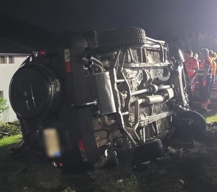 Un tânăr și-a pierdut viața în urma unui accident rutier în comuna Baciu | Foto: ISU Cluj