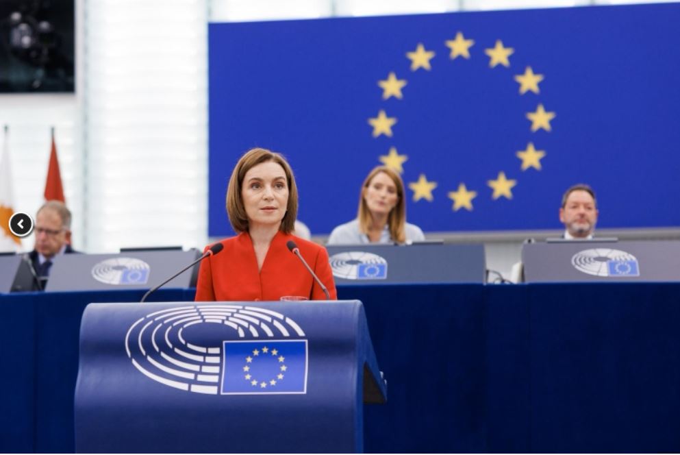 Maia Sandu, discurs în plenul PE, 9 septembrie 2025|Foto: presedinte.md