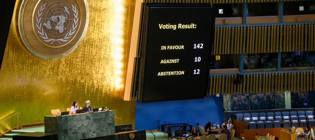 ONU a adoptat declarația privind soluția cu două state, israelian și Palestinian|Sursa: UN Photo/Loey Felipe