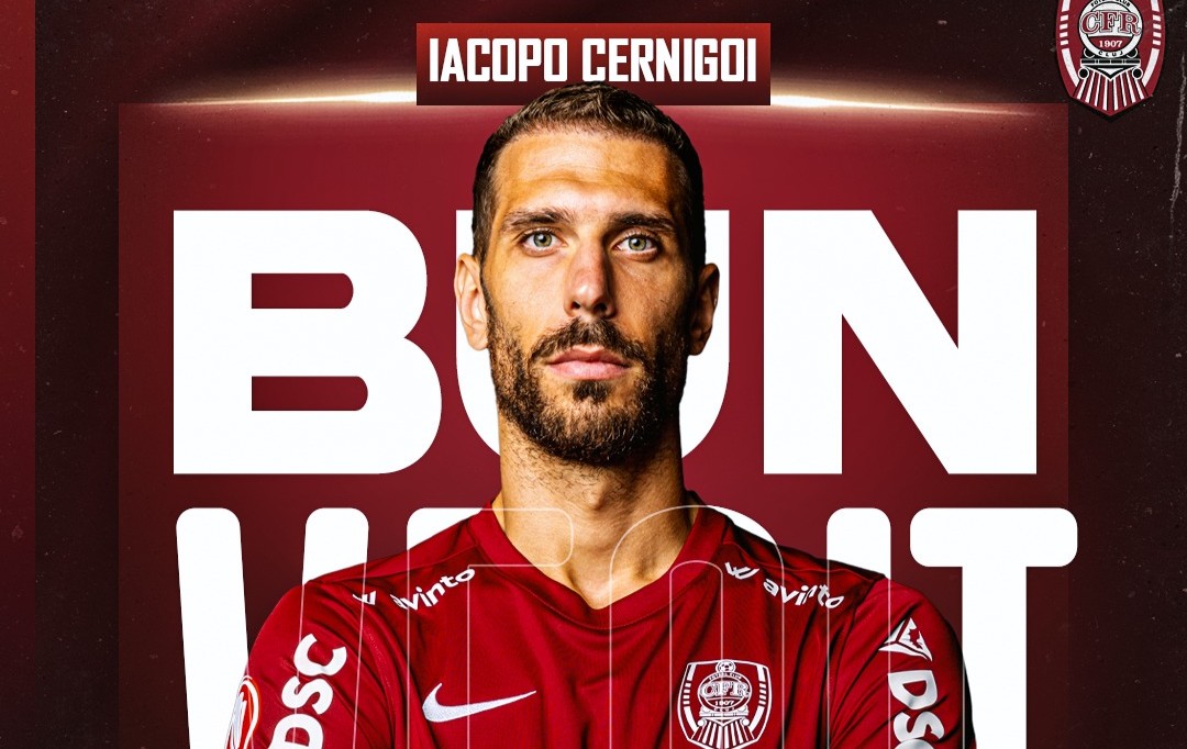 Iacopo Cernigoi, noul atacant al CFR-ului | Foto: CFR 1907 Cluj Facebook