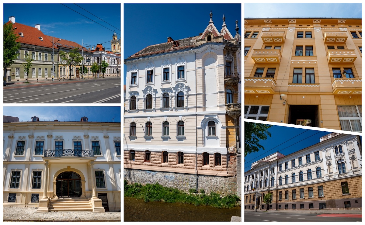 Fațadele clădirilor din centru istoric al Clujului au fost revitalizate | Foto: Facebook, Emil Boc