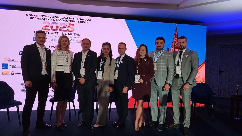 Patronatul Societăților din Construcții – Filiala Transilvania a participat vineri, 26 septembrie, la Sibiu, la Conferința Națională a PSC, un eveniment de referință pentru sectorul construcțiilor din România.  Foto: courtesy PSC - filiala Transilvania.