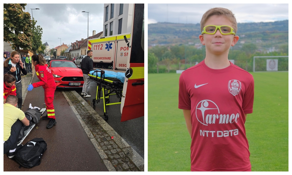 Mesaje de susținere și rugăciuni pentru copilul de 12 ani accidentat grav de o mașină în centrul Clujului| Foto: Fotbal Club CFR 1907 CLUJ – Facebook/ Info-Trafic jud. Cluj - Facebook