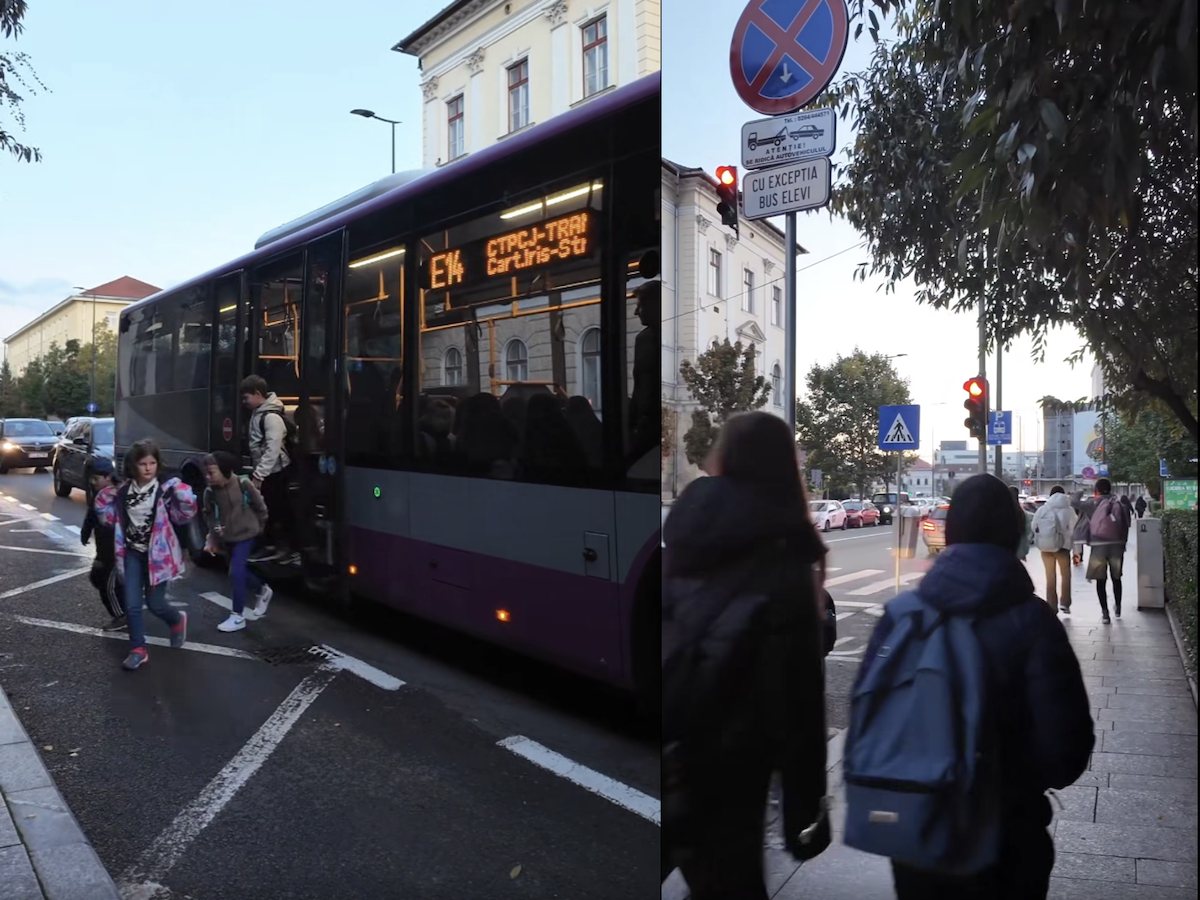 Adiministrația locală din Cluj-Napoca a propus încă un set de măsuri pentru siguranța copiilor în zona școlilor din oraș | Foto: Captură video, Dan Tarcea