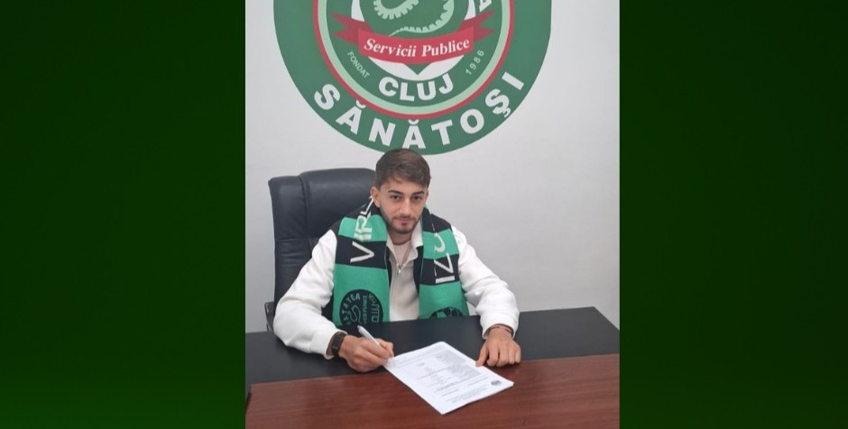 Tudor Suciu, noul jucător al celor de la Sănătatea Cluj | Foto: CS Sănătatea Servicii Publice Cluj-Napoca Facebook