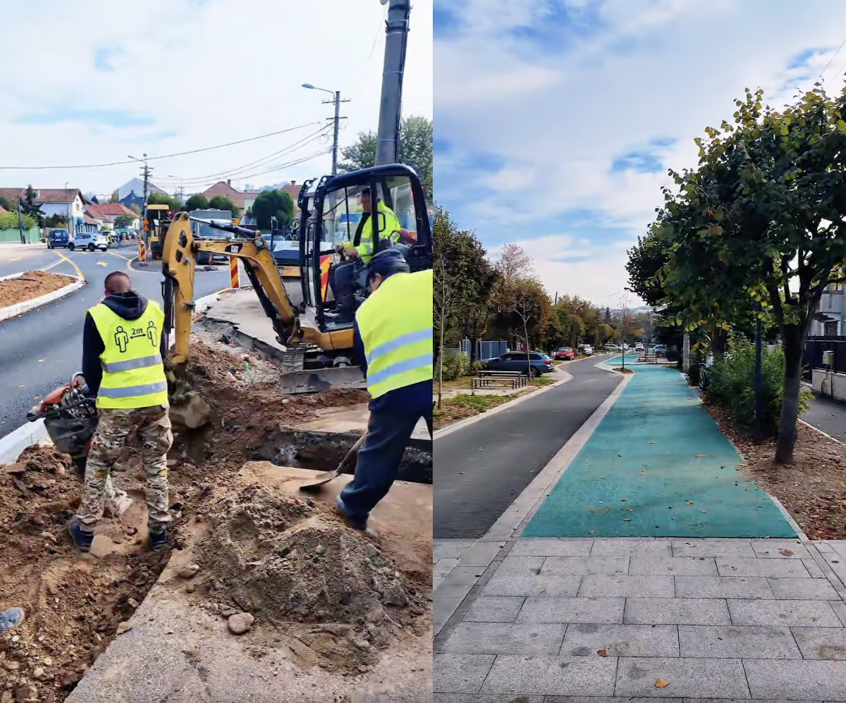 Lucrările de modernizare din zona Pieței 14 Iulie sunt aproape finalizate | Foto: Captură video Facebook, Dan Tarcea