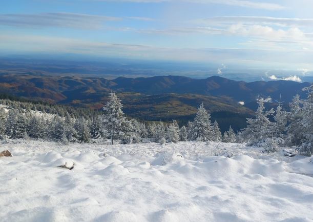Peisaj spectaculos în zona montană a Clujului: Iarnă de poveste pe Vârful Vlădeasa|Foto: Salvamont Vlădeasa Cluj - Facebook