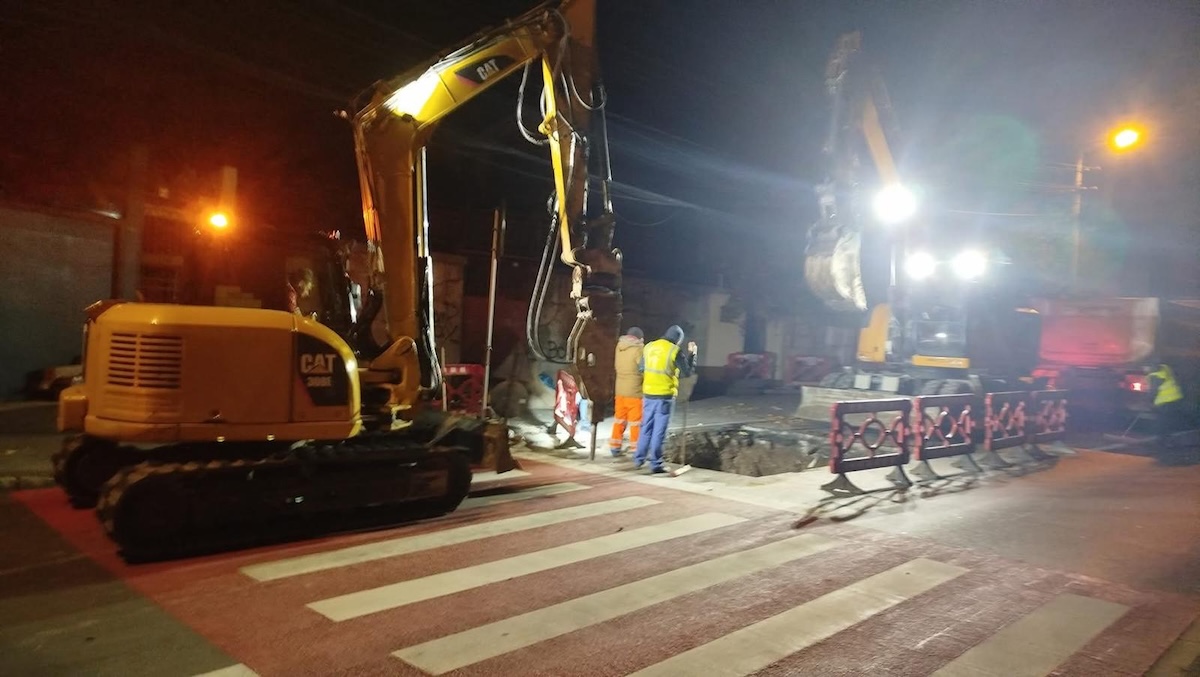 Strada Dragalina din Cluj-Napoca, „spartă” din nou pentru lucrări | Foto: Paul Gheorgheci