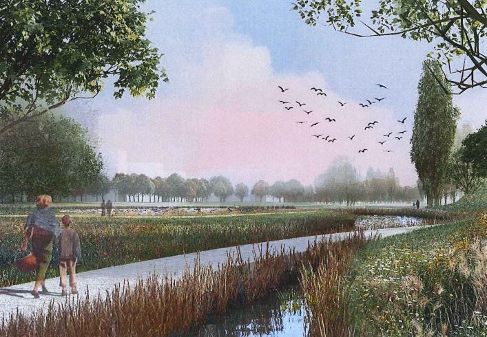 A fost aprobat PUZ-ul pentru Parcul Est, cel mai mare din Cluj Parcul Est, randare | Foto: primariaclujnapoca.ro