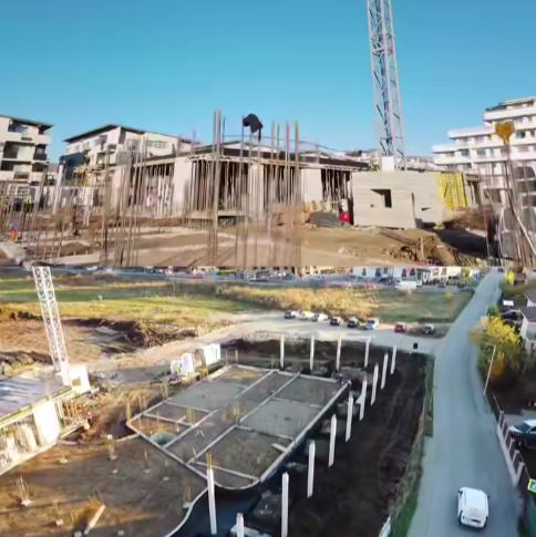 Imagini de pe șantierul viitoarei școli din Florești: lucrările avansează în teren|Foto: Bogdan Pivariu - Facebook