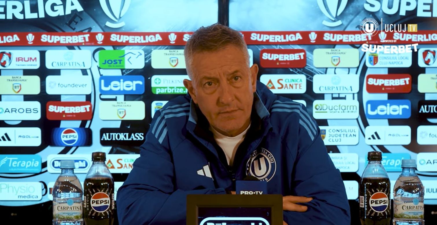 Cristiano Bergodi, noul antrenor de la Universitatea Cluj / Foto: captură YouTube FC Universitatea Cluj