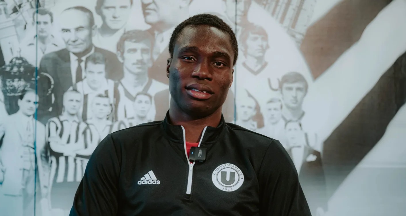 Taiwo, noul atacant de la „U” Cluj | Foto: FC Universitatea Cluj Facebook