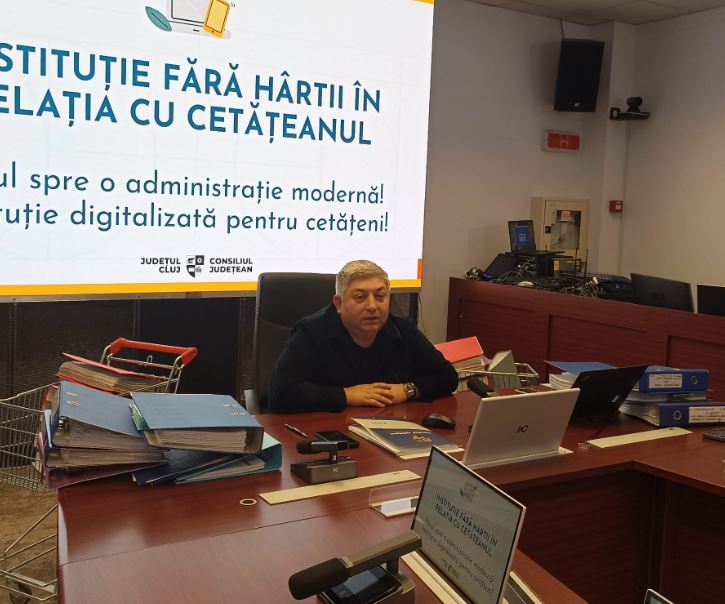 Consiliul Județean Cluj revoluționează serviciile publice prin digitalizare. Alin Tișe: „Circulă documentele, nu cetățeanul”.|Foto: monitorulcj.ro