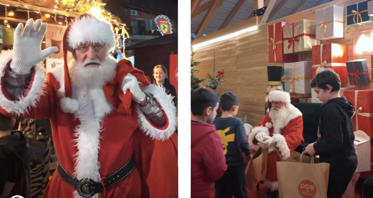 Moșul a ajuns la Târgul de Crăciun din Florești - Winter Dream | Foto: Captură video Facebook, Bogdan Pivariu