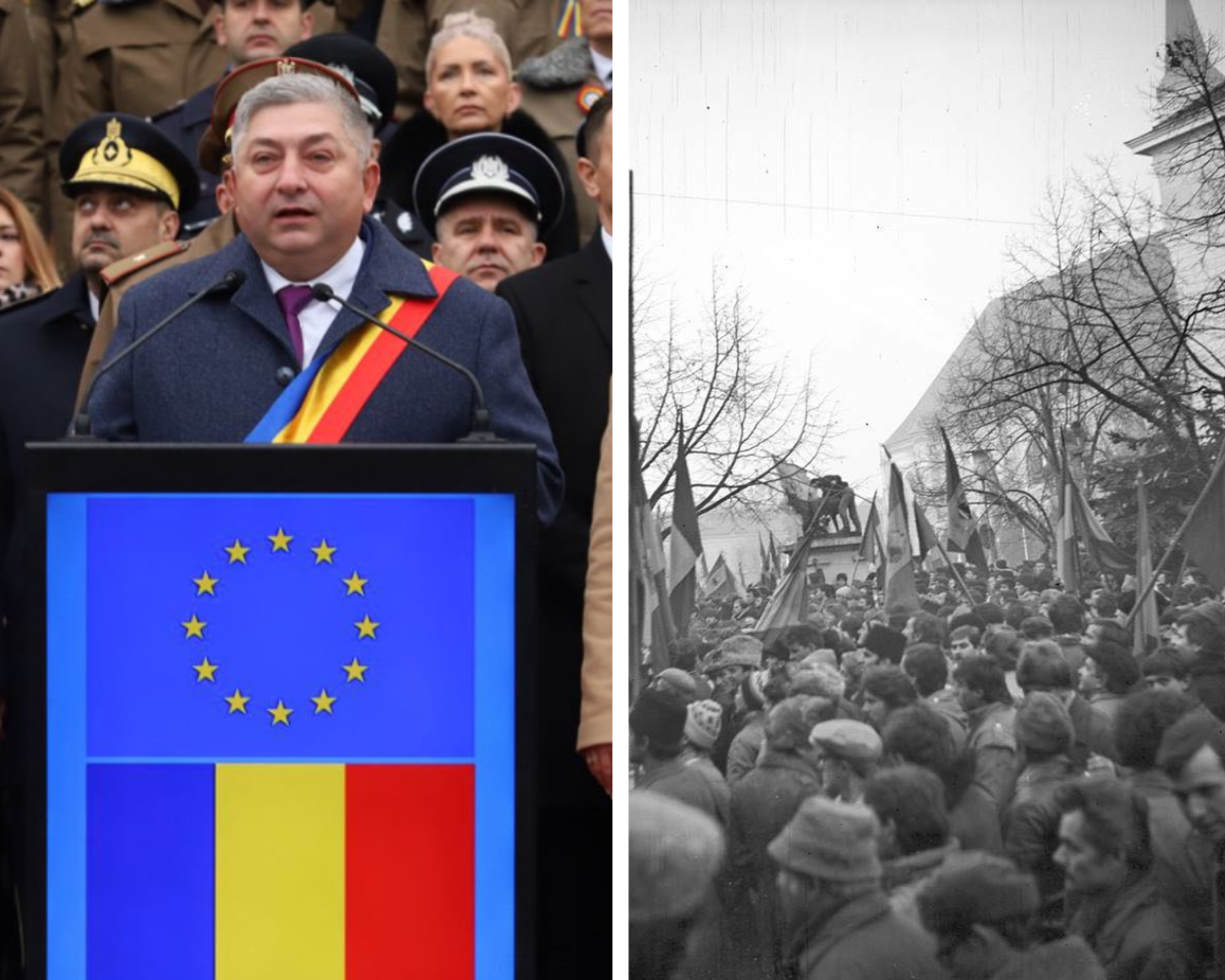 Alin Tișe a transmis sâmbătă un mesaj emoționant pentru a marca 36 de ani de la evenimentele din 21 decembrie 1989 | Foto: Alin Tișe- Facebook/ colaj monitorulcj.ro