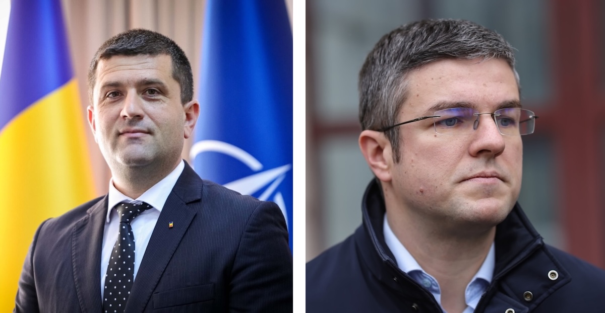 Radu Miruță (stânga), numit ministru al Apărării și Irineu Darău (dreapta) preia funcția de ministru al Economiei | Foto: gov.ro / Inquam Photos / Sabin Cirstoveanu